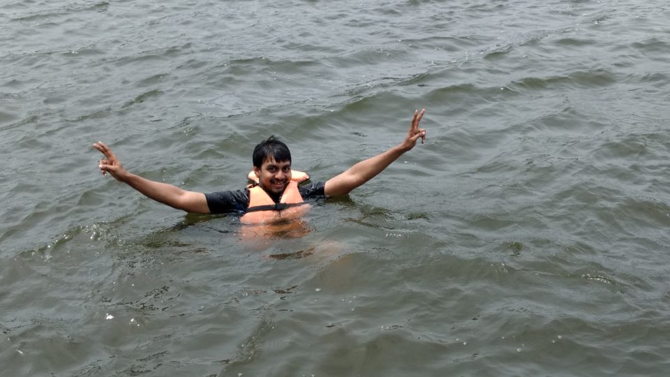 In Manchibele Lake, Bengaluru