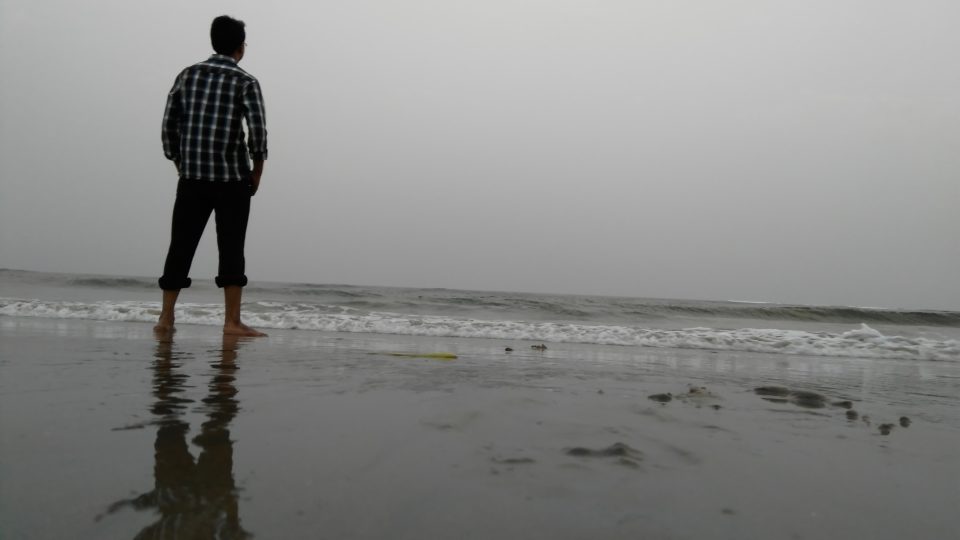 In Rushikonda Beach, Visakhapatnam